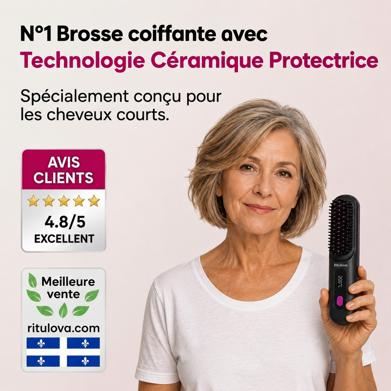 Brosse Ritulova pour Cheveux Courts